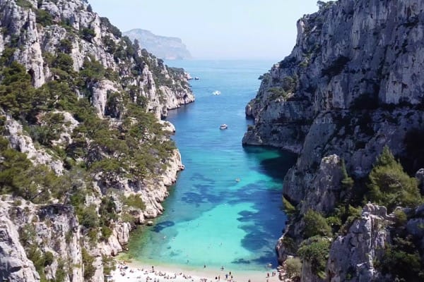 Beach weather in Calanque d'En Vau, Marseille, France in December