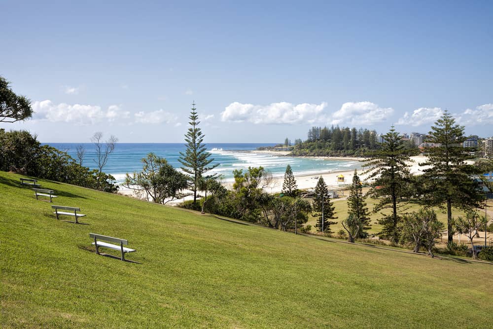 Beach Weather In Coolangatta Beach Gold Coast Australia In March